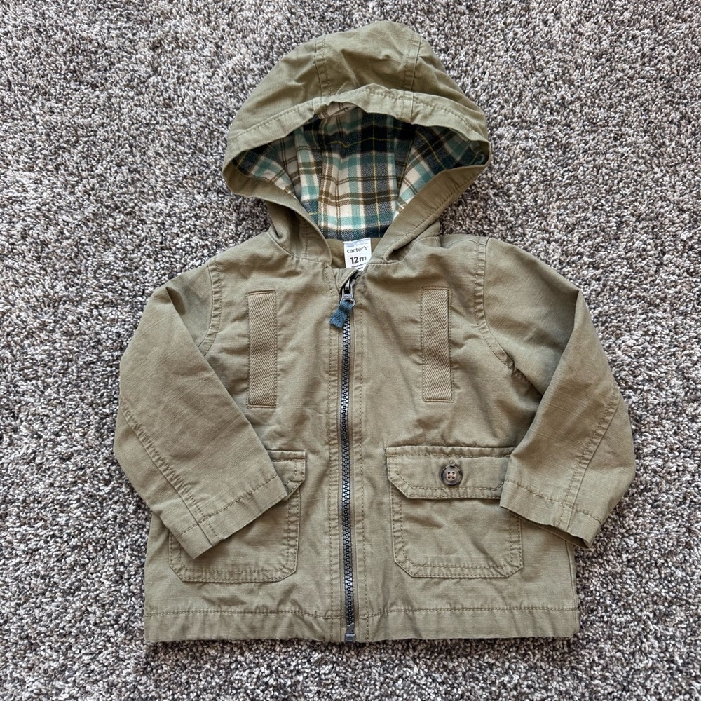 Carter’s 12 Month Olive Green Canvas Jacket